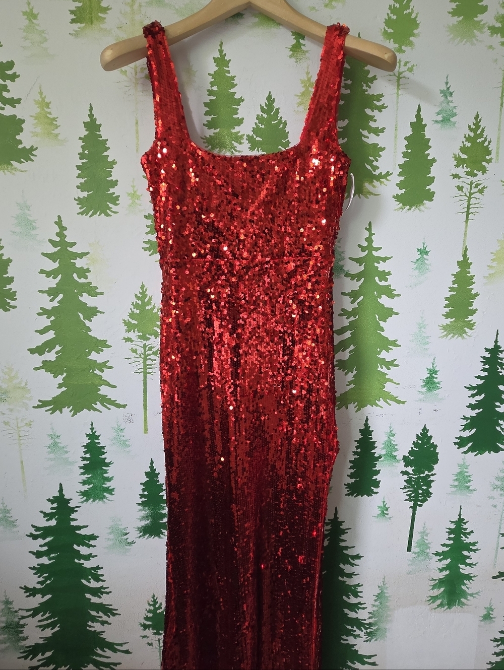 Jump Red Sequin Sleeveless Juniors Formal Dress